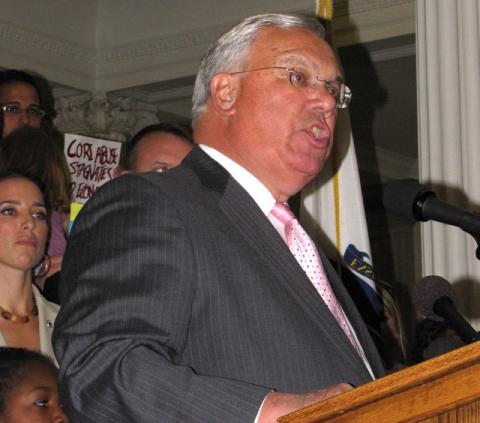 Mayor Thomas Menino spoke in support of CORI reform