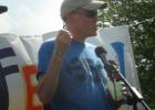 Author and environmetal activist Bill McKibben speaking at the 2008 Bikes Not Bombs Green Roots Festival.